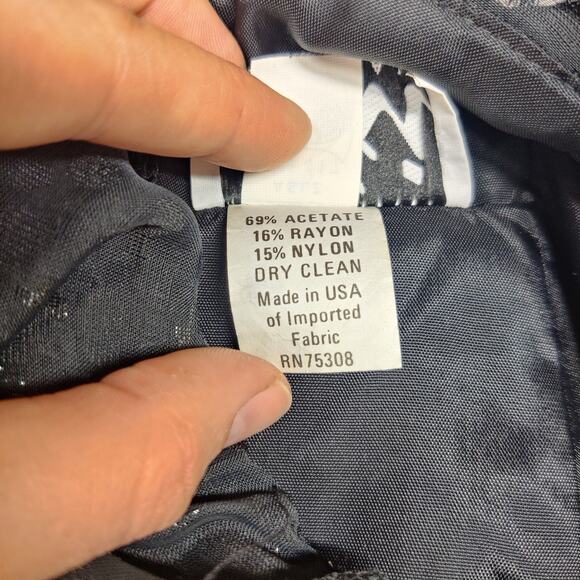 Vtg Niki Originals Black Velvet Burnout Fit & Flare Prom Dress 8 Whimsigoth - Picture 11 of 14